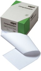 SIGEL DIN-Computerpapier, 1fach, 12x240 mm (A4 hoch), längsperforiert, 2000 Blatt Endlospapier