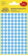 Avery Zweckform® 3011 Markierungspunkte - Ø 8 mm, 4 Blatt/416 Etiketten, blau Markierungspunkte