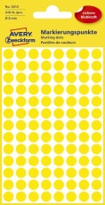 Avery Zweckform® 3013 Markierungspunkte - Ø 8 mm, 4 Blatt/416 Etiketten, gelb Markierungspunkte