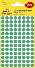 Avery Zweckform® 3012 Markierungspunkte - Ø 8 mm, 4 Blatt/416 Etiketten, grün Markierungspunkte