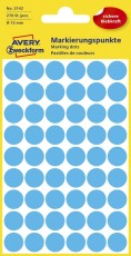 Avery Zweckform® 3142 Markierungspunkte - Ø 12 mm, 5 Blatt/270 Etiketten, blau Markierungspunkte