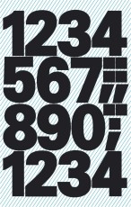 Avery Zweckform® 3781 Zahlen-Etiketten - 0-9, 25 mm, schwarz, selbstklebend, wetterfest, 28 Etiketten