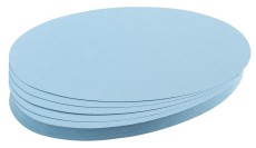 Franken Moderationskarte - Oval, 190 x 110 mm, hellblau, 500 Stück Moderationskarte Ovale 130 g/qm
