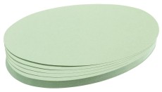 Franken Moderationskarte - Oval, 190 x 110 mm, hellgrün, 500 Stück Moderationskarte Ovale 130 g/qm