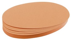 Franken Moderationskarte - Oval, 190 x 110 mm, orange, 500 Stück Moderationskarte Ovale 19 x 11 cm