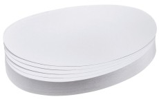 Franken Moderationskarte - Oval, 190 x 110 mm, weiß, 500 Stück Moderationskarte Ovale 19 x 11 cm