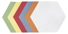 Franken Moderationskarte - Wabe, 190 x 165 mm, sortiert, 500 Stück Moderationskarte Waben 130 g/qm