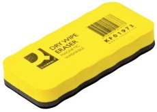 Q-Connect® Whiteboard-Löscher - magnethaftend Tafelwischer gelb / schwarz 12,2 cm 3,2 cm 4,5 cm