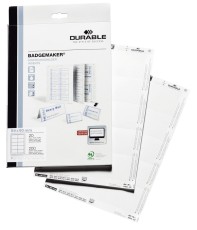 Durable BADGEMAKER® Einsteckschilder - 54 x 90 mm, weiß Einsteckschild 90 x 54 mm 200 Schilder