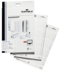 Durable BADGEMAKER® Einsteckschilder - 60 x 90 mm, weiß Einsteckschild 90 x 60 mm 160 Schilder