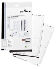 Durable BADGEMAKER® Einsteckschilder - 61/122 x 150 mm, weiß Einsteckschild 61/122 x 150 mm