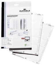 Durable BADGEMAKER® Einsteckschilder - 61/122 x 210 mm, weiß Einsteckschild 61/112 x 210 mm