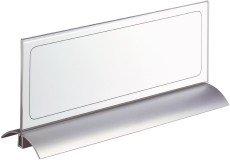 Durable Tischnamensschild DESK PRESENTER DE LUXE, Einsteckschilder 105 x 297 mm, transparent