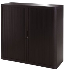 Paperflow Rollladenschrank easyOffice 1-Meter Schrank, schwarz inkl. 2 Fachböden Rollladenschrank