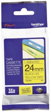 Brother TZe-651 Schriftbandkassette - laminiert, 24 mm x 8 m, schwarz auf gelb Schriftband 24 mm 8 m