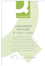 Q-Connect® Folientasche - A7, 125 mym, 100 Stück Laminierfolie 2 x 125 mym A7 glänzend glasklar