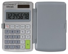 Q-Connect® Taschenrechner, 8 stellig, grau Taschenrechner grau 8-stellig