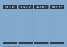 Leitz 1685 PC-beschriftbare Rückenschilder - Papier, kurz/breit,100 Stück, blau Rückenschild blau