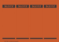 Leitz 1685 PC-beschriftbare Rückenschilder - Papier, kurz/breit,100 Stück, rot Rückenschild rot