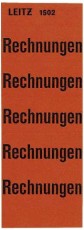 Leitz 1502 Inhaltsschild Rechnungen, selbstklebend, 100 Stück, rot Inhaltsschilder rot Rechnungen