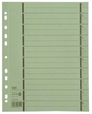 Elba Trennblätter mit Perforation - A4 Überbreite, grün, 100 Stück Trennblatt A4 Überbreite