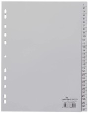 Durable Zahlenregister - PP, 1 - 31, grau, A4, 31 Blatt volldeckend Register A4 1-31 30 Blatt 230 mm