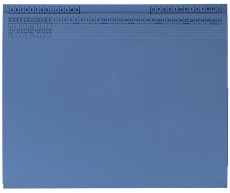 Q-Connect® Kanzleihefter B ungefalzt - Rechtsheftung/Linksheftung, 1 Tasche, 1 Abheftvorrichtung, blau