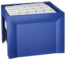 HAN Hängemappenregistratur KARAT - für 35 Hängemappen, extra stabil, blau Hängemappenbox blau