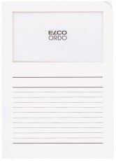 Elco Sichtmappen Ordo classico - weiß, 120g, 100 Stück, Sichtfenster und Linien Sichtmappe weiß