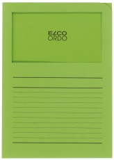 Elco Sichtmappen Ordo classico - grün, 120g, 100 Stück, Sichtfenster und Linien Sichtmappe Papier