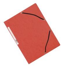 Q-Connect® Eckspanner - Karton A4 mit Gummizug rot Dreiflügelmappe rot A4 Gummizug 200 Blatt