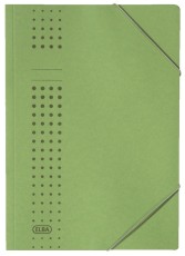 Elba Eckspanner chic A4, für ca. 150 DIN A4-Blätter, mit Eckspannergummi, aus 320 g/m² Karton (RC), grün