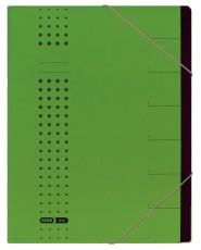 Elba Ordnungsmappe chic - 7 Fächer, A4, Karton (RC), 450 g/qm, grün Ordnungsmappe 7 grün A4