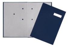 Q-Connect® Unterschriftsmappe - 20 Fächer, blau Unterschriftsmappe 20 blau 240 mm 340 mm