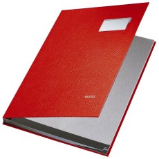Leitz 5701 Unterschriftsmappe - 10 Fächer, PP kaschiert, rot Unterschriftsmappe 10 rot 240 mm