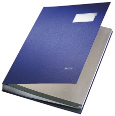 Leitz 5700 Unterschriftsmappe - 20 Fächer, PP kaschiert, blau Unterschriftsmappe 20 blau 240 mm