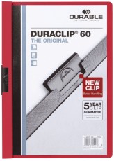 Durable Klemm-Mappe DURACLIP® 60 - A4, rot Klemmmappe transparent/rot bis zu 60 Blatt A4