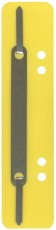Q-Connect® Heftstreifen Kunststoff, kurz - Deckleiste aus Metall, gelb, 25 Stück Heftstreifen gelb