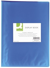 Q-Connect® Sichtbuch  - 20 Hüllen, PP transluzent, 250 mym, blau Sichtbuch A4 blau 20 250 mym