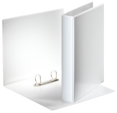 Esselte Ringbuch Präsentation, mit Taschen, A4, PP, 2 Ringe, 30 mm, weiß Präsentationsringbuch A4