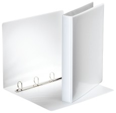 Esselte Ringbuch Präsentation, mit Taschen, A4, PP, 4 Ringe, 25 mm, weiß Präsentationsringbuch A4