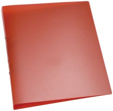 Q-Connect® Ringbuch transparent - A4, 2-Ring, Ring-Ø 25 mm, rot-transparent Ringbuch A4 2 25