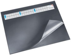 Läufer Schreibunterlage DURELLA DS - mit Vollsichtauflage, Kalender, 65 x 52 cm, schwarz Durella DS