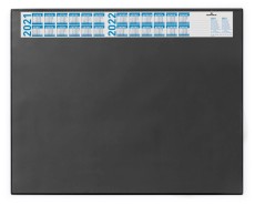 Durable Schreibunterlage mit Jahreskalender - PVC, 650 x 520 mm, schwarz Schreibunterlage 65 x 52 cm
