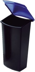 HAN Abfalleinsatz MONDO mit Deckel, 3 Liter, schwarz-blau Abfalleinsatz Serie Mondo schwarz/blau