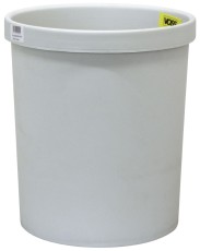 MM Metzger Mendle Sicherheitspapierkorb, 18 Liter - hellgrau, Ø min/max: 250/290 / 330 mm hoch