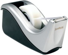 Scotch® Tischabroller C60 - inkl. 1 Rollen Magic Tape 810, silber/schwarz Tischabroller silber