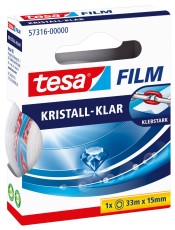 tesa® Klebefilm kristall-klar - 15 mm x 33 m Klebefilm 15 mm 33 m 26 mm 1 Rollen