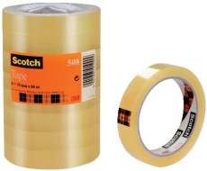 Scotch® Klebeband Transparent 508, PP, 66 m x 19 mm, 8 Rollen Klebeband 19 mm x 66 m 8 Rollen 76 mm