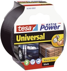tesa® Gewebeklebeband extra Power® Universal, 10 m x 50 mm, schwarz Klebeband schwarz 50 mm 10 m